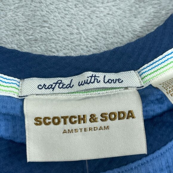 Scotch & Soda Crafted With Love Mens Blue Crewneck T-Shirt Size M d0271 - Picture 3 of 9